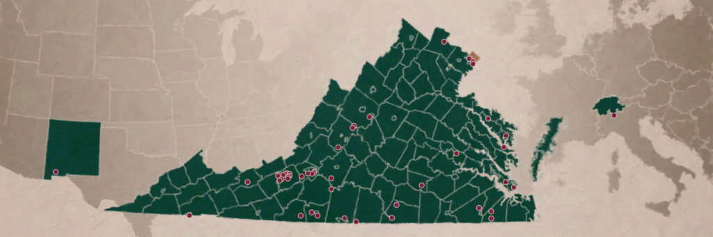 map of real estate in Virginia